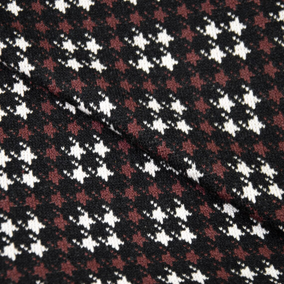 Ткань трикотаж Орион чорний/кор/білий, фото 1 Ткань трикотаж Орион чорний/кор/білий, фото 1