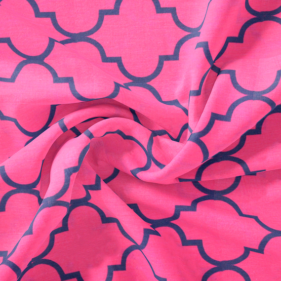 Тканина бязь ранфорс для постільної білизни 2,4 м V-G1640/19 кахель малина, фото 1