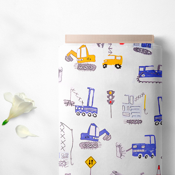 Тканина бязь ранфорс для постільної білизни 2,4 м V-7.23697/7 Makina, фото 2