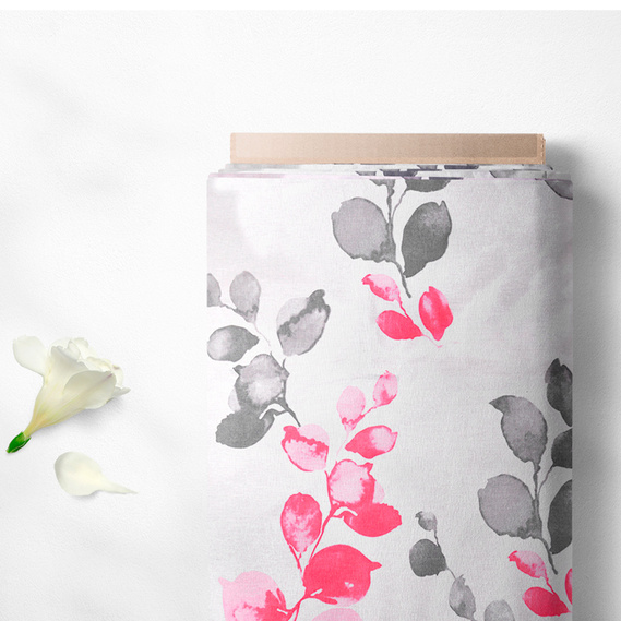 Тканина бязь ранфорс для постільної білизни 2,4 м V-6.23393/12 вересень корал/сірий, фото 2 Тканина бязь ранфорс для постільної білизни 2,4 м V-6.23393/12 вересень корал/сірий, фото 2