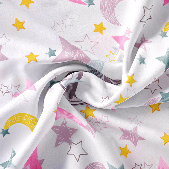 Calico fabric 2.4 Selonya V-9.23329/6 луна рож/сіра, фото 1