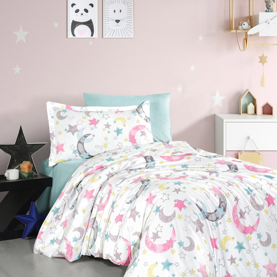 Calico fabric 2.4 Selonya V-9.23329/6 луна рож/сіра, фото 4