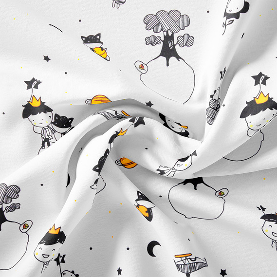 Тканина бязь ранфорс для постільної білизни 2,4 м V-6.23230/22 маленький принц, фото 1