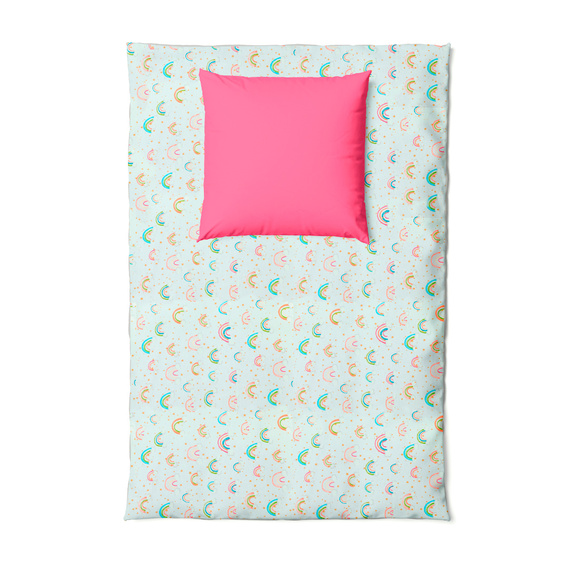 Тканина бязь ранфорс для постільної білизни 2,4 м V-107172/6 веселка м`ята, фото 3 Тканина бязь ранфорс для постільної білизни 2,4 м V-107172/6 веселка м`ята, фото 3