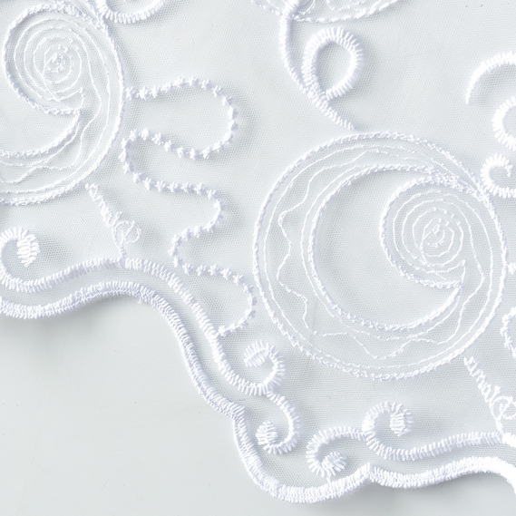 Тюль сетка с вышивкой Happy V-B-2 біла, фото 5 Тюль сетка с вышивкой Happy V-B-2 біла, фото 5