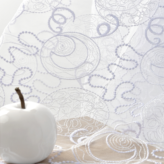 Тюль сетка с вышивкой Happy V-B-2 біла, фото 6 Тюль сетка с вышивкой Happy V-B-2 біла, фото 6