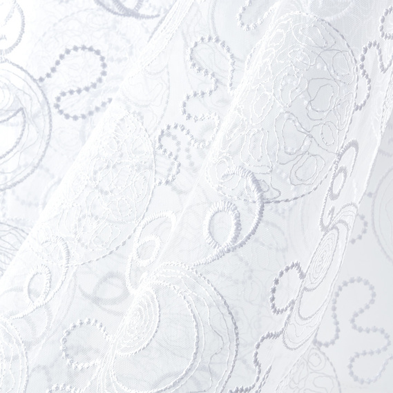 Тюль сетка с вышивкой Happy V-B-2 біла, фото 7 Тюль сетка с вышивкой Happy V-B-2 біла, фото 7