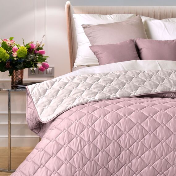 Double-sided blanket Style Cube IDEIA 180x210 cm, durable fabric stitching, anti-allergenic fiber пудра/св.сірий, фото 1 Double-sided blanket Style Cube IDEIA 180x210 cm, durable fabric stitching, anti-allergenic fiber пудра/св.сірий, фото 1