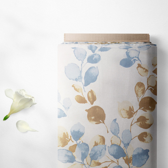 Ткань бязь ранфорс для постельного белья 2,4 м V-6.23393/13 вересень денім/хакі, фото 2