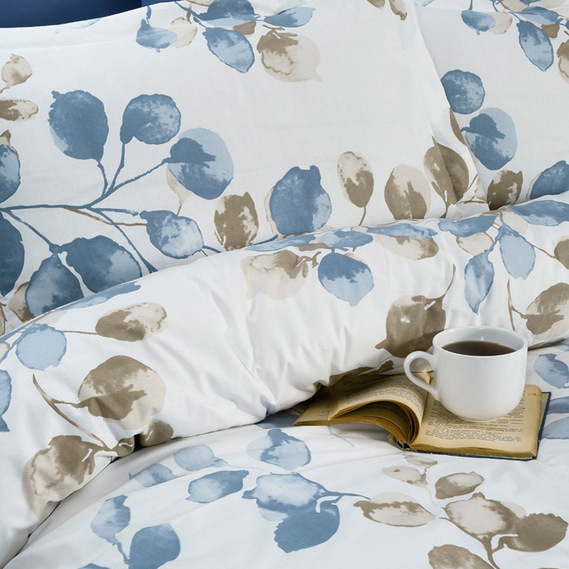 Ткань бязь ранфорс для постельного белья 2,4 м V-6.23393/13 вересень денім/хакі, фото 5