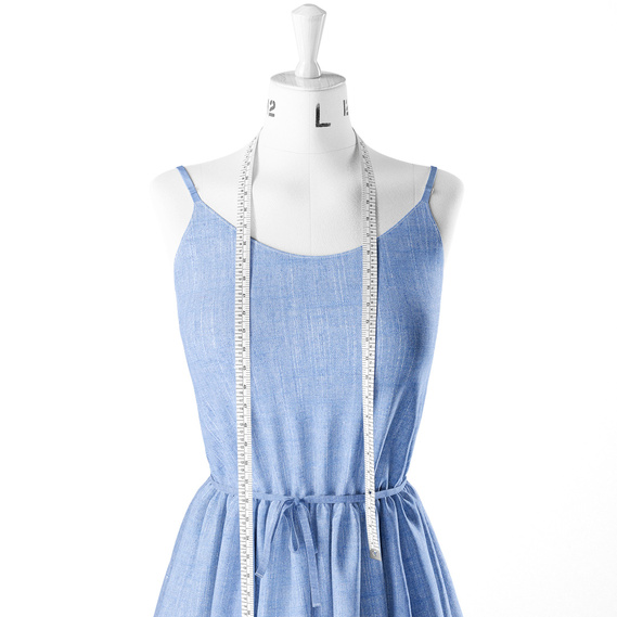 Тканина Льон Лара V-6 денім, фото 3