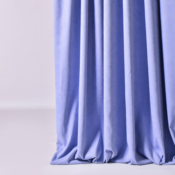 Ткань портьерная однотонная Фонлук Сюита V-34 блакитний, фото 1