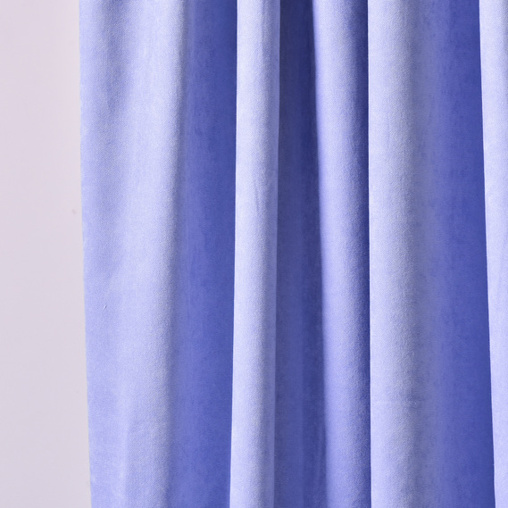 Ткань портьерная однотонная Фонлук Сюита V-34 блакитний, фото 4