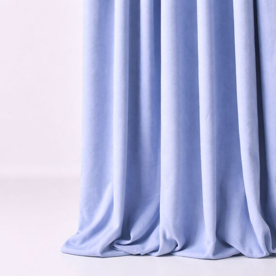 Fabric curtain monophonic Soft Velvet Lux V-34 блакитний, фото 6