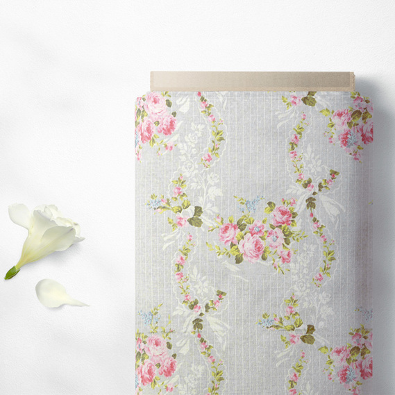 Тканина бязь ранфорс для постільної білизни 2,4 м V-10 20794 8 Лурдес світло сіра, фото 2