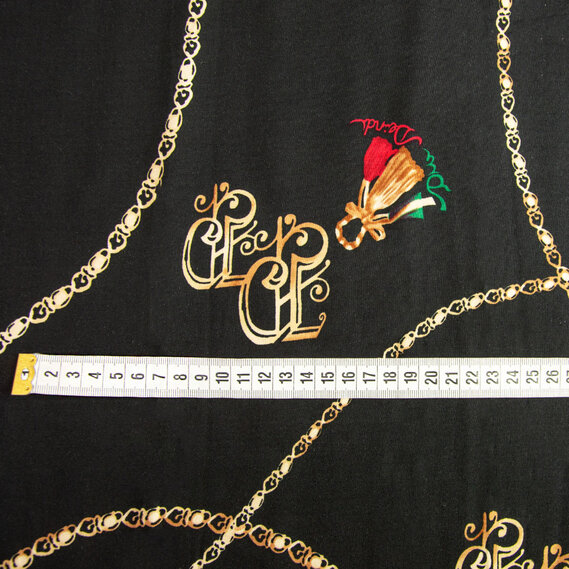 Ткань плательная вискоза штапель Бренди 115 гр/м2 РР китиця чорний, фото 3