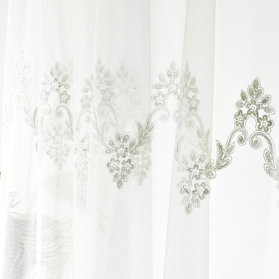 Тюль фатин с вышивкой Лолита сіра, фото 3 Тюль фатин с вышивкой Лолита сіра, фото 3