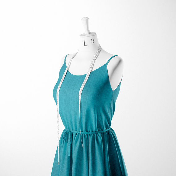 Штапель Бамбук V-12 мор хвиля, фото 3