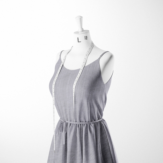 Штапель Бамбук V-7 сірий, фото 3