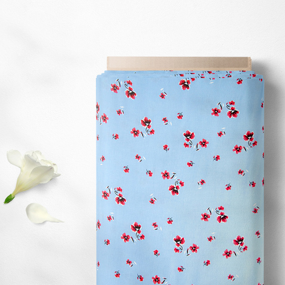 The fabric is staple twill with a print V-205/3 прогалина блак, фото 2