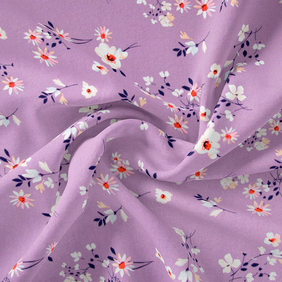 The fabric is staple twill with a print V-216/3 галявина т/бузок, Квітковий, фото 1 The fabric is staple twill with a print V-216/3 галявина т/бузок, Квітковий, фото 1