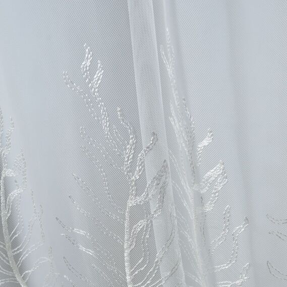Тюль фатин с вышивкой Дубрава V-01 крем, фото 2 Тюль фатин с вышивкой Дубрава V-01 крем, фото 2