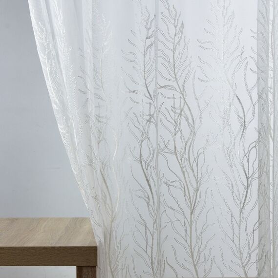 Тюль фатин с вышивкой Дубрава V-01 крем, фото 3 Тюль фатин с вышивкой Дубрава V-01 крем, фото 3