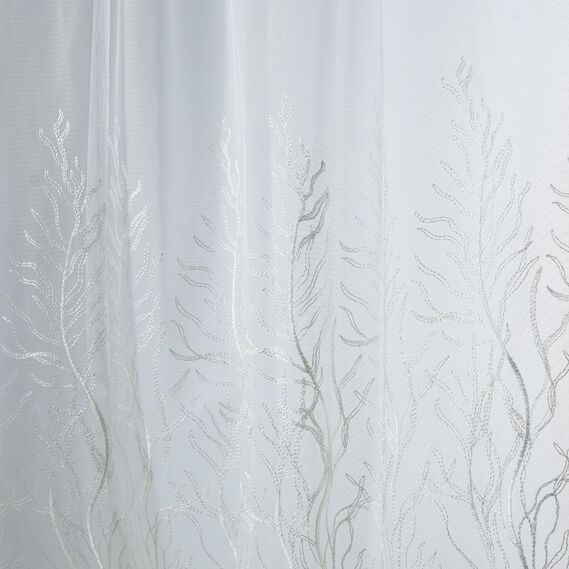 Тюль фатин с вышивкой Дубрава V-01 крем, фото 5 Тюль фатин с вышивкой Дубрава V-01 крем, фото 5