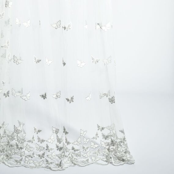 Тюль сетка с вышивкой Fly V-сіра, фото 1 Тюль сетка с вышивкой Fly V-сіра, фото 1