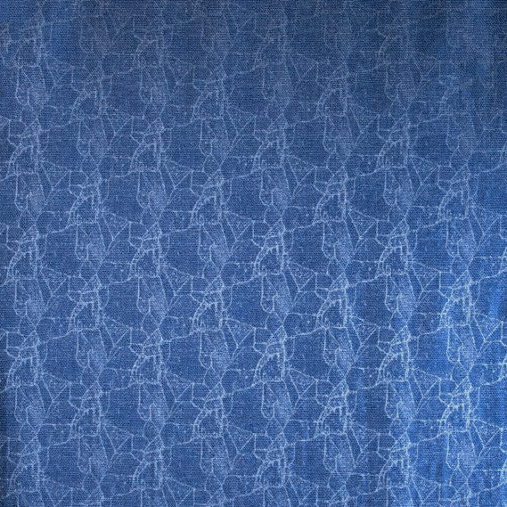 Тканина портьєрна жакардова Павутиння V-30476 синя, фото 3