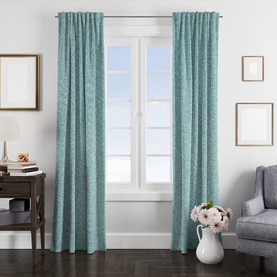 Ткань портьерная однотонная рогожка Калисто V-14526 ментол, фото 2