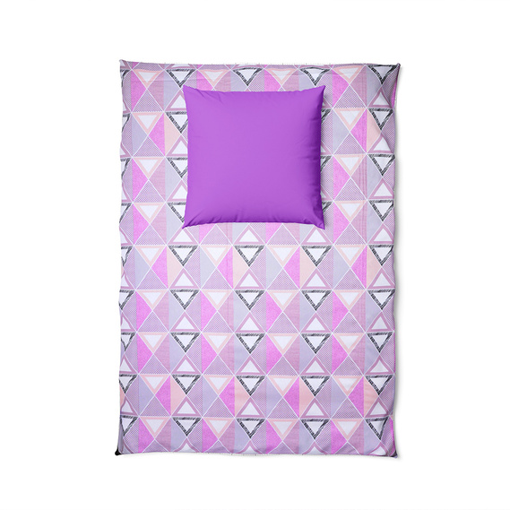 Тканина бязь ранфорс для постільної білизни 2,4 м V-8 23361 9 абстракція лілова пудра, Геометрія, фото 3