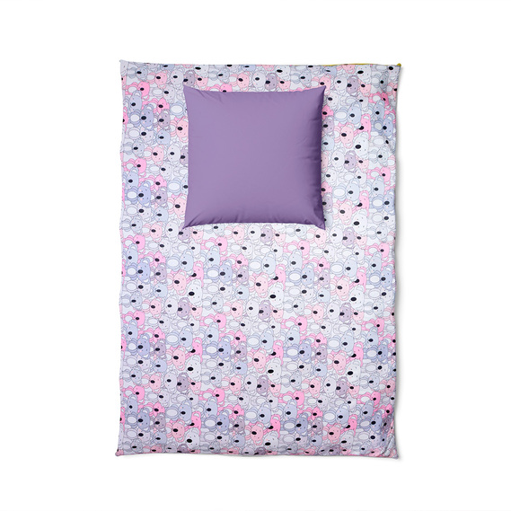 Тканина бязь ранфорс для постільної білизни 2,4 м V-9 23835 8 Коали рожево сіра, Дитячий, фото 3