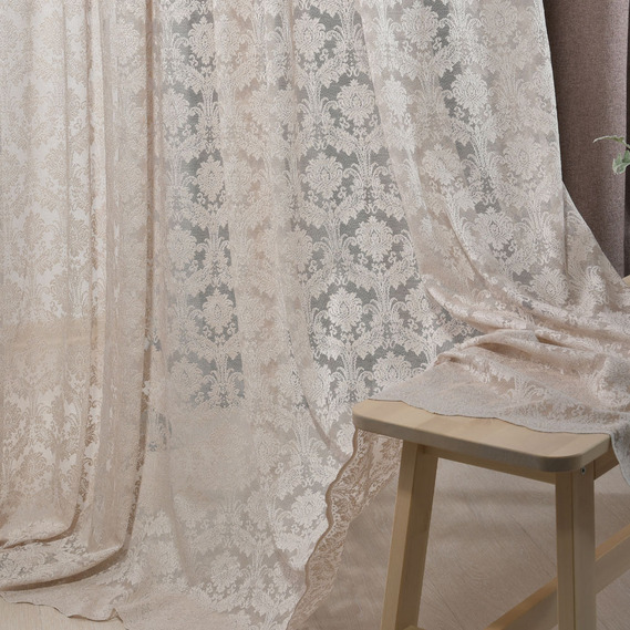 Тюль жаккард Marta V-G1450 пудра, фото 1 Тюль жаккард Marta V-G1450 пудра, фото 1
