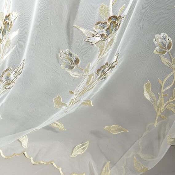 Тюль фатин с вышивкой Лорентина V-5 блак, фото 1 Тюль фатин с вышивкой Лорентина V-5 блак, фото 1