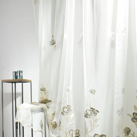 Тюль фатин с вышивкой Лорентина V-5 блак, фото 6 Тюль фатин с вышивкой Лорентина V-5 блак, фото 6