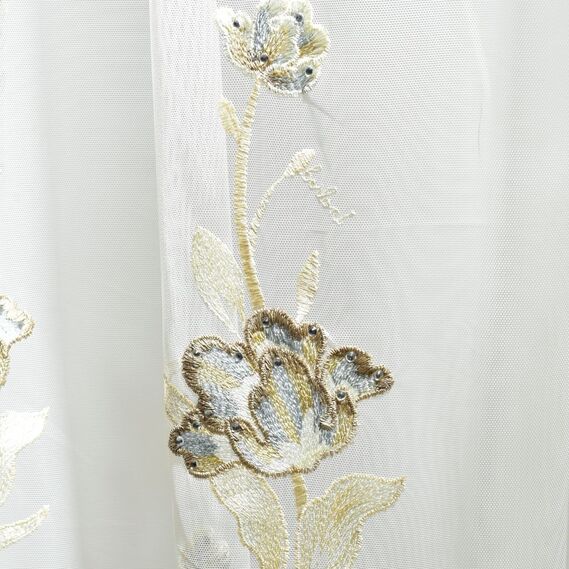 Тюль фатин с вышивкой Лорентина V-5 блак, фото 7 Тюль фатин с вышивкой Лорентина V-5 блак, фото 7