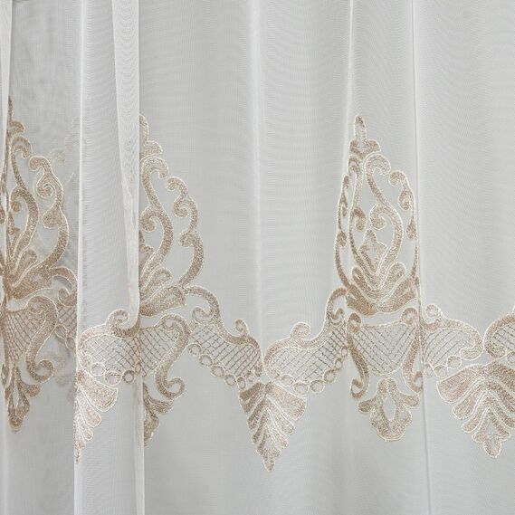 Тюль фатин з вишивкою Джудіт V-205 лате, фото 3 Тюль фатин з вишивкою Джудіт V-205 лате, фото 3