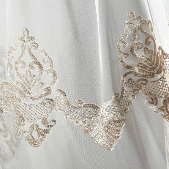 Тюль фатин з вишивкою Джудіт V-205 лате, фото 5 Тюль фатин з вишивкою Джудіт V-205 лате, фото 5