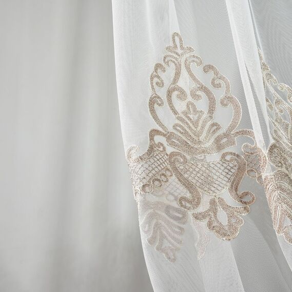 Тюль фатин з вишивкою Джудіт V-205 лате, фото 6 Тюль фатин з вишивкою Джудіт V-205 лате, фото 6