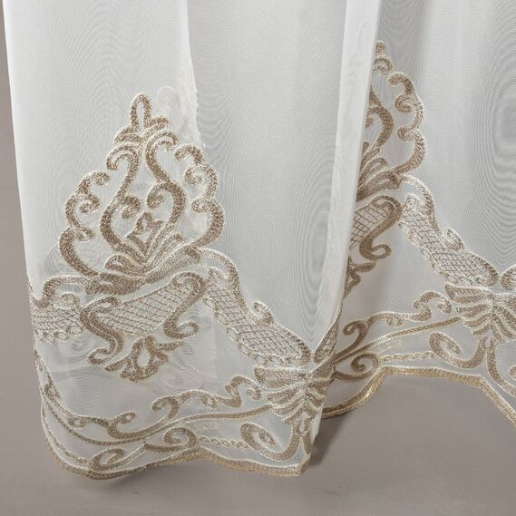 Тюль фатин з вишивкою Джудіт V-205 лате, фото 7 Тюль фатин з вишивкою Джудіт V-205 лате, фото 7