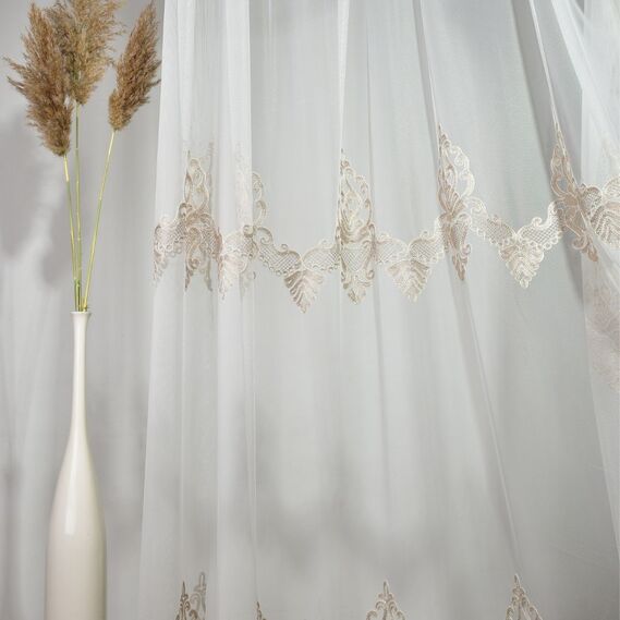 Тюль фатин з вишивкою Джудіт V-205 лате, фото 9 Тюль фатин з вишивкою Джудіт V-205 лате, фото 9