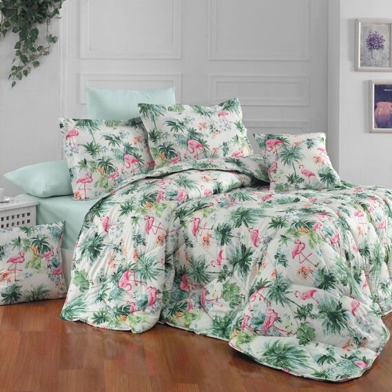 Тканина бязь ранфорс для постільної білизни 2,4 м V-12 23961 6 фламінго хакі, фото 1