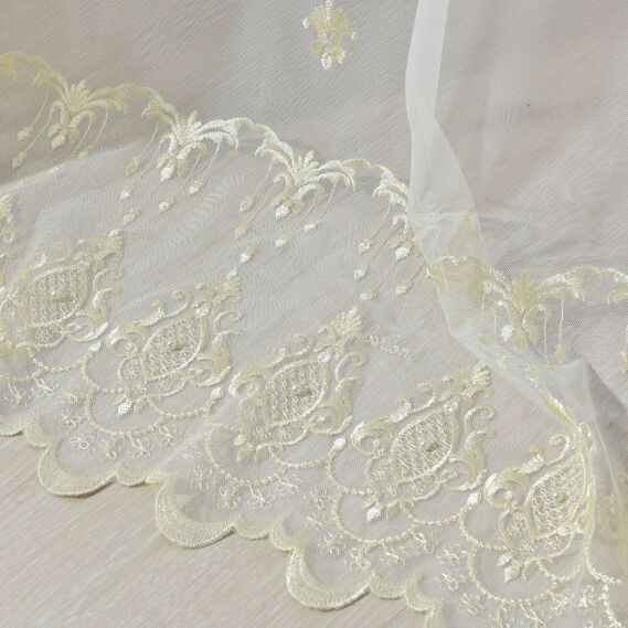 Тюль фатин с вышивкой Византия V-8 золото, фото 5 Тюль фатин с вышивкой Византия V-8 золото, фото 5