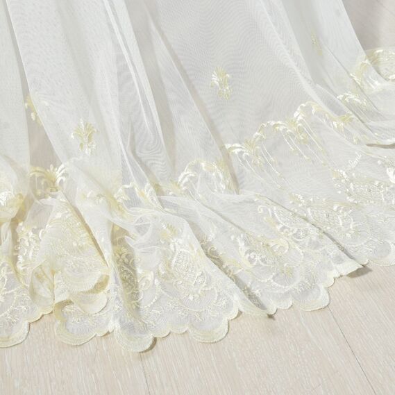 Тюль фатин с вышивкой Византия V-8 золото, фото 6 Тюль фатин с вышивкой Византия V-8 золото, фото 6