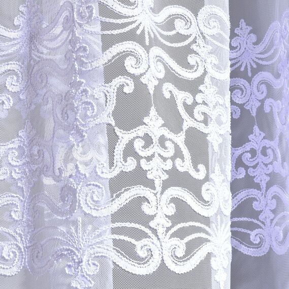Тюль фатин з вишивкою Пріора V-біла, фото 3 Тюль фатин з вишивкою Пріора V-біла, фото 3