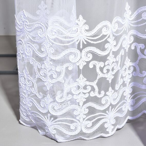 Тюль фатин з вишивкою Пріора V-біла, фото 5 Тюль фатин з вишивкою Пріора V-біла, фото 5