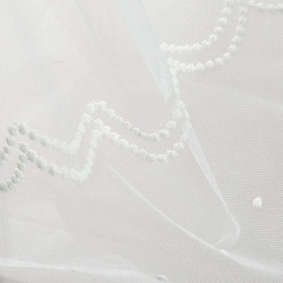 Тюль фатин з вишивкою Noktali V-krem, фото 9 Тюль фатин з вишивкою Noktali V-krem, фото 9