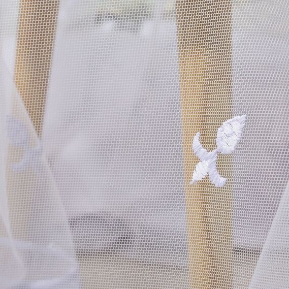 Тюль фатин с вышивкой Lavali V-beyaz , фото 3