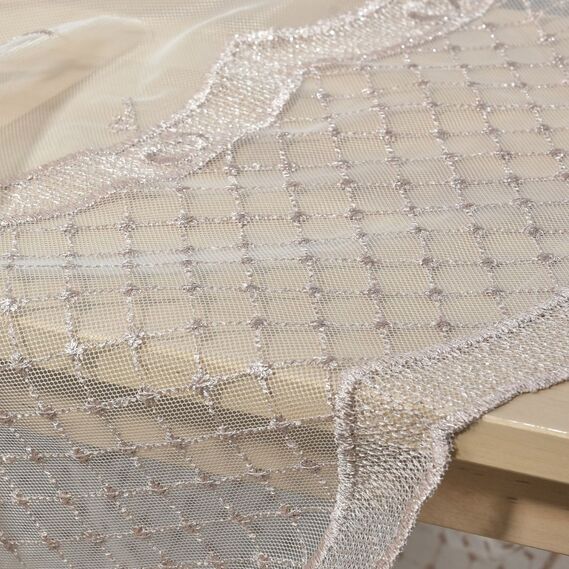 Тюль фатин с вышивкой Lavali V- pudra, фото 6 Тюль фатин с вышивкой Lavali V- pudra, фото 6